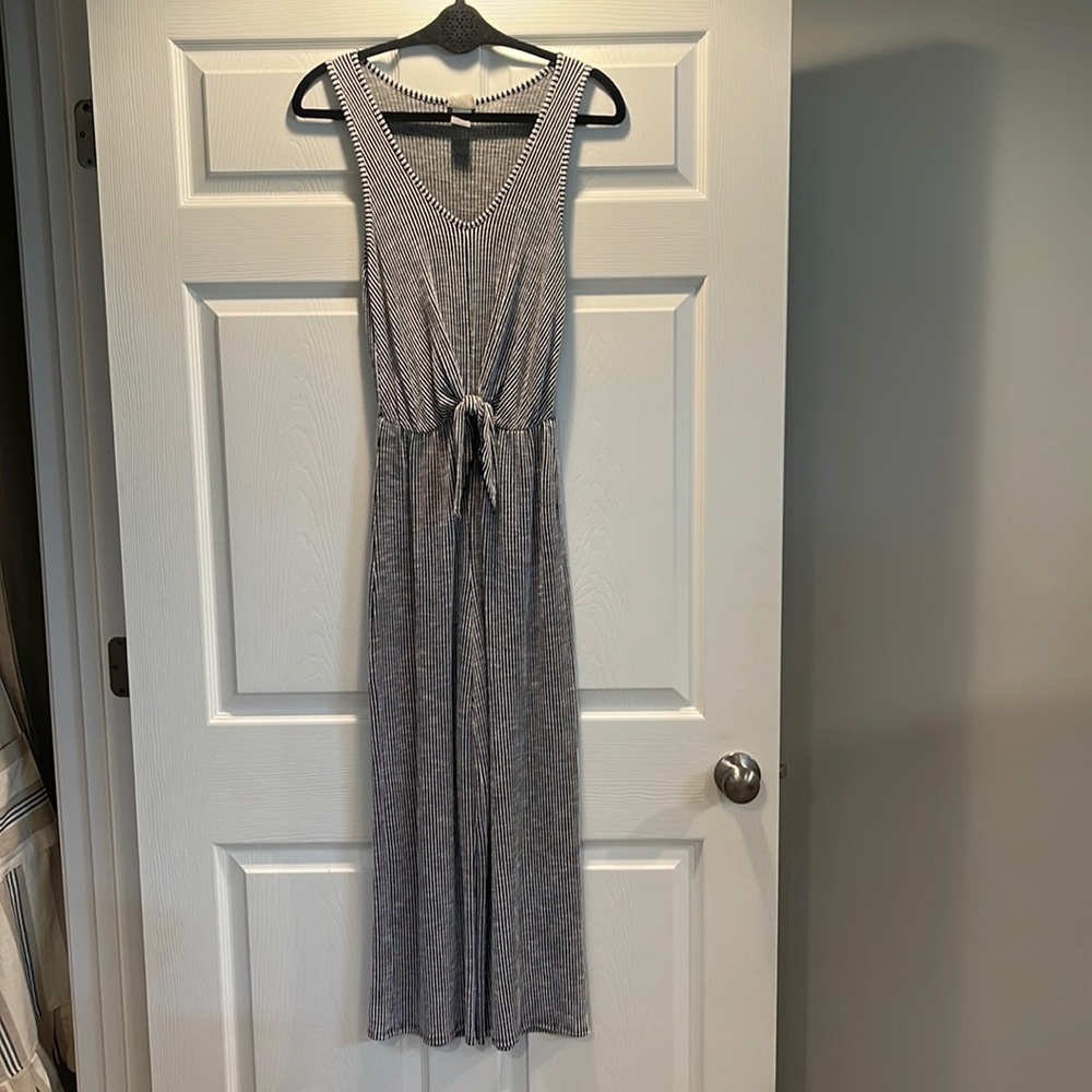 Black Striped Jumpsuit